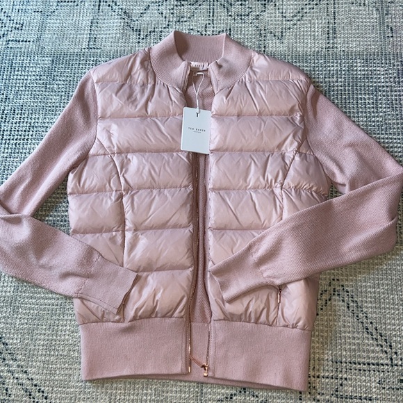 ted baker pink puffer jacket